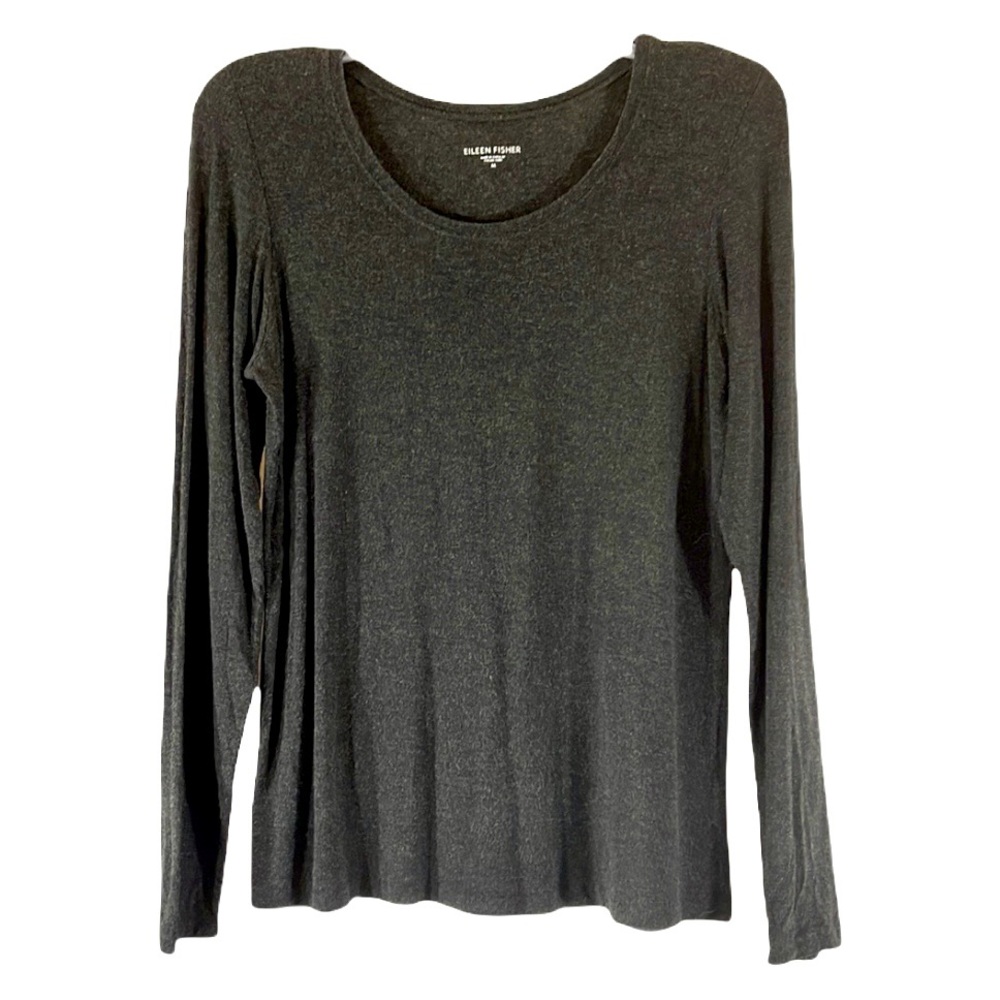 EILEEN FISHER Grey Long Sleeved Top - Medium